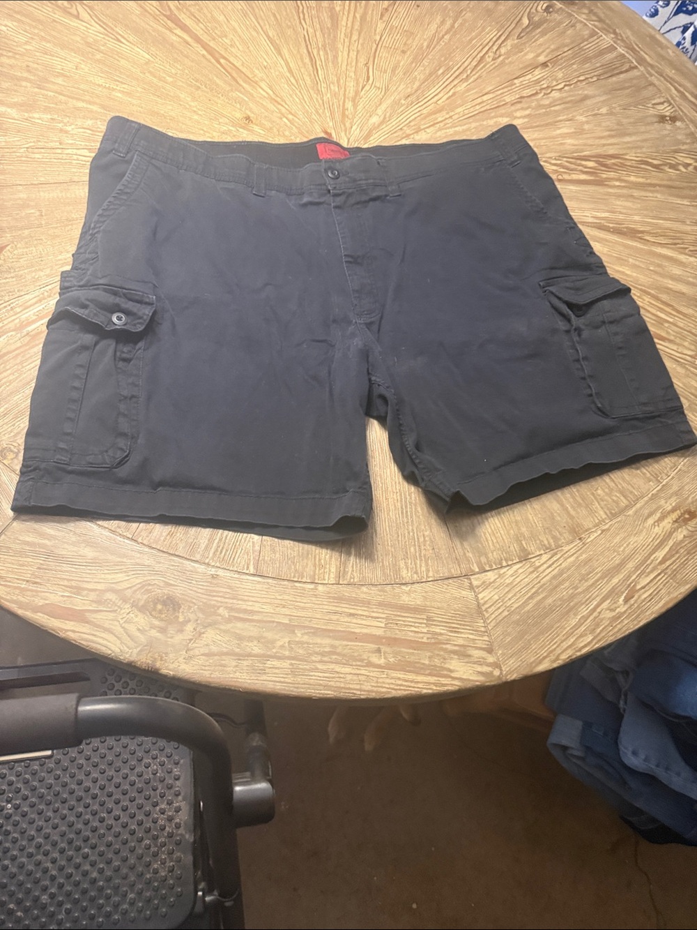 Black cargo shorts